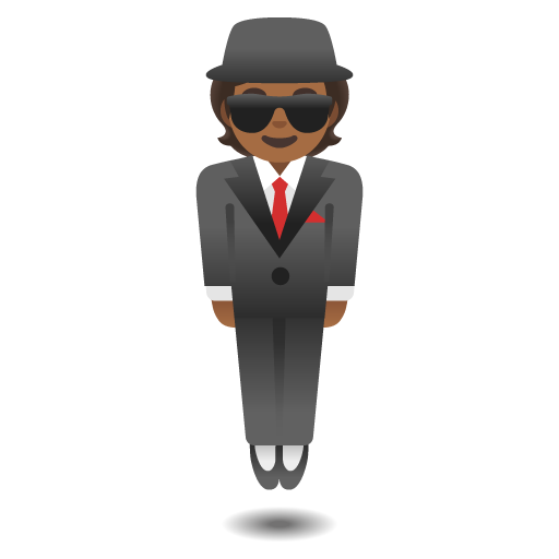 Парящий человек: темный тон кожи для Google 16.0