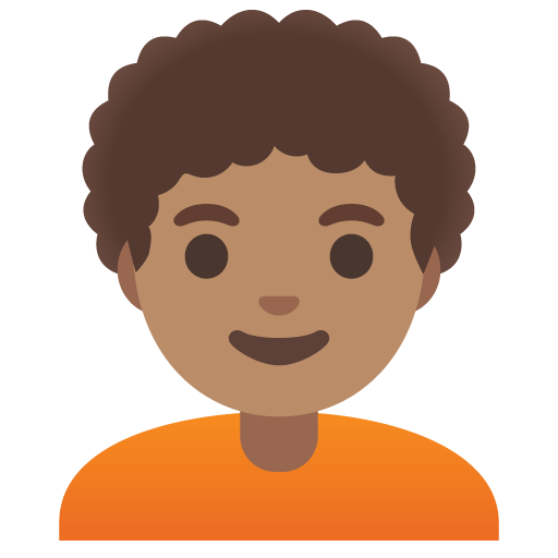 Дорослий: середній тон шкіри кучеряве волосся для Google 16.0