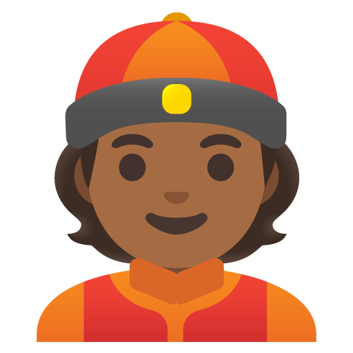 Чоловік у китайській шапці: темний тон шкіри для Google 16.0