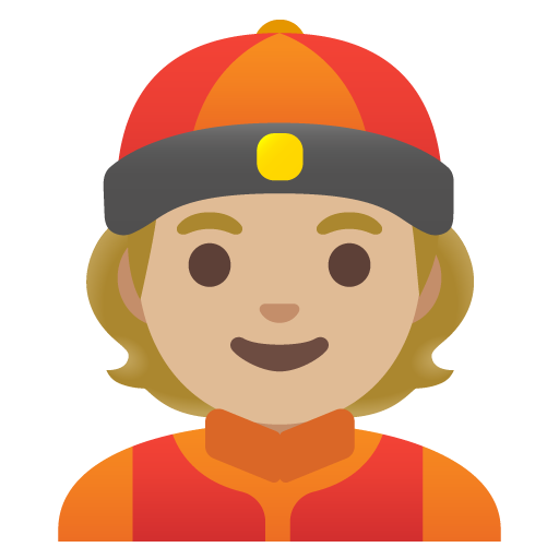 Чоловік в китайській шапці: світлий тон шкіри для Google 16.0