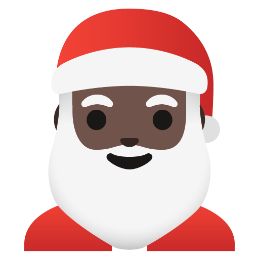 Санта-Клаус: дуже темний тон шкіри для Google 16.0