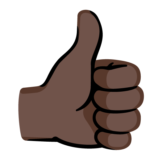 Большой палец вверх: очень темный тон кожи для Google 16.0