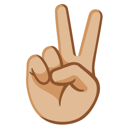 Жест V: світлий тон шкіри для Google 16.0