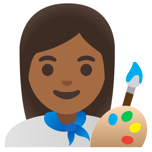 Художница: темный тон кожи для Google 16.0