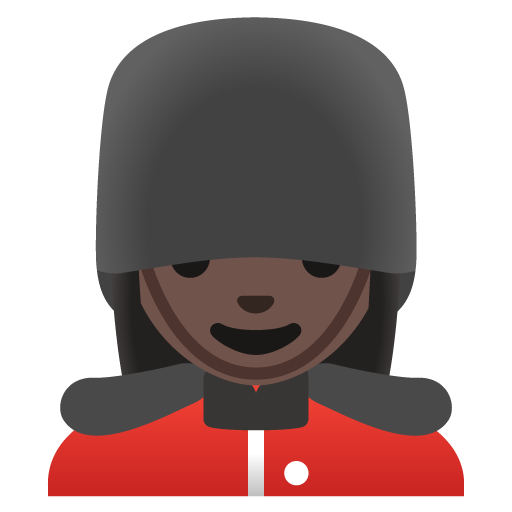 Женщина-гвардеец: очень темный тон кожи для Google 16.0