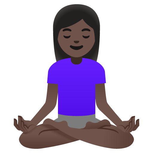 Жінка в позі лотоса: дуже темний тон шкіри для Google 16.0