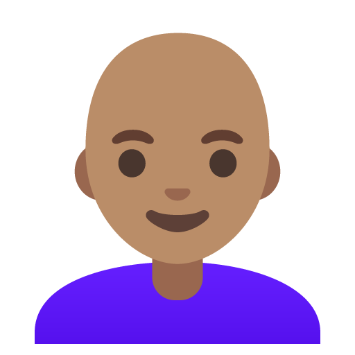 Жінка: середній тон шкіри без волосся для Google 16.0