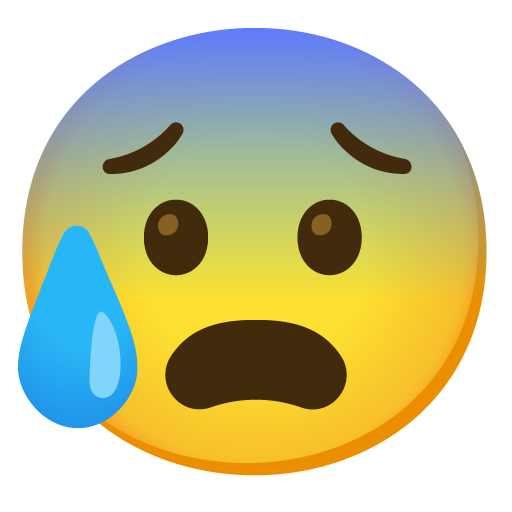 Anxious Face with Sweat for Google 17.0