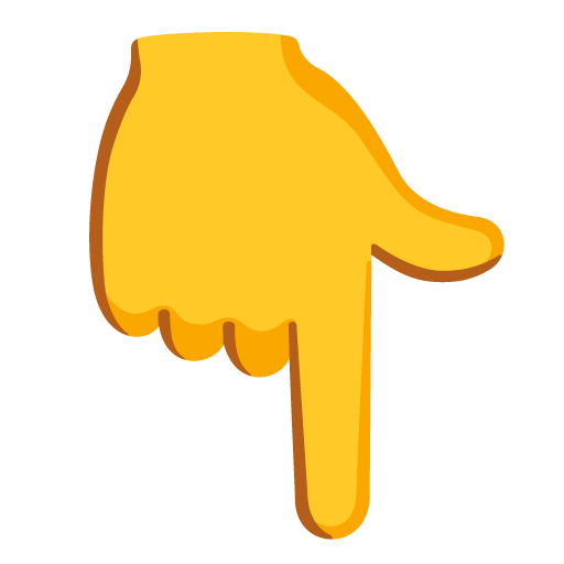 Вказує вниз палець для Google 17.0