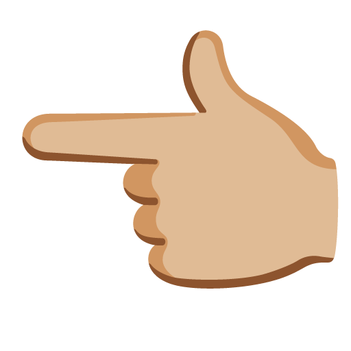 Dorso Da Mão Com Dedo Indicador Apontando Para A Esquerda: Pele Morena Clara para Google 17.0