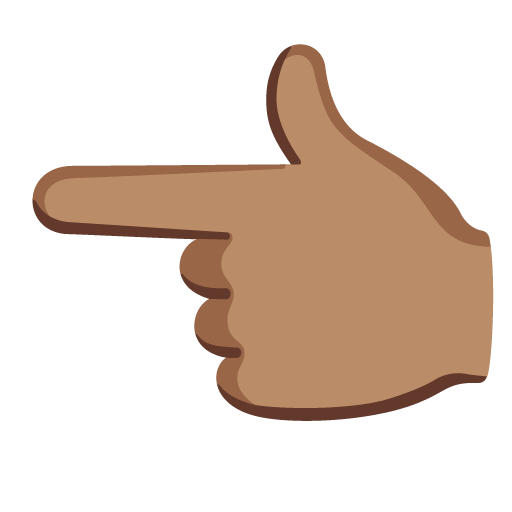 Dorso Da Mão Com Dedo Indicador Apontando Para A Esquerda: Pele Morena para Google 17.0