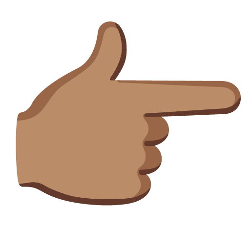 Dorso Da Mão Com Dedo Indicador Apontando Para A Direita: Pele Morena para Google 17.0