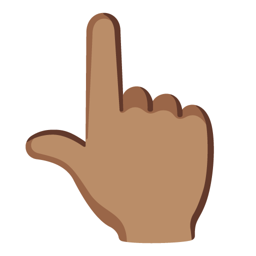 Dorso Da Mão Com Dedo Indicador Apontando Para Cima: Pele Morena para Google 17.0