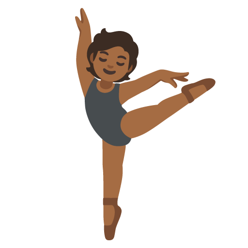 Bailarina: Tom de pele médio-escuro para Google 17.0