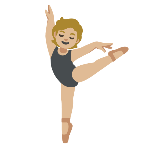 Bailarina: Tom de pele médio-claro para Google 17.0