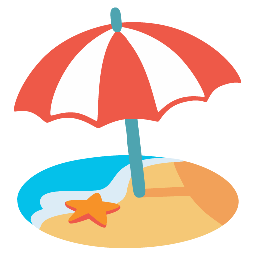 Beach with Umbrella for Google 17.0