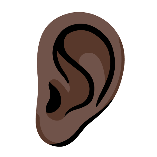 Ухо: очень темный тон кожи для Google 17.0