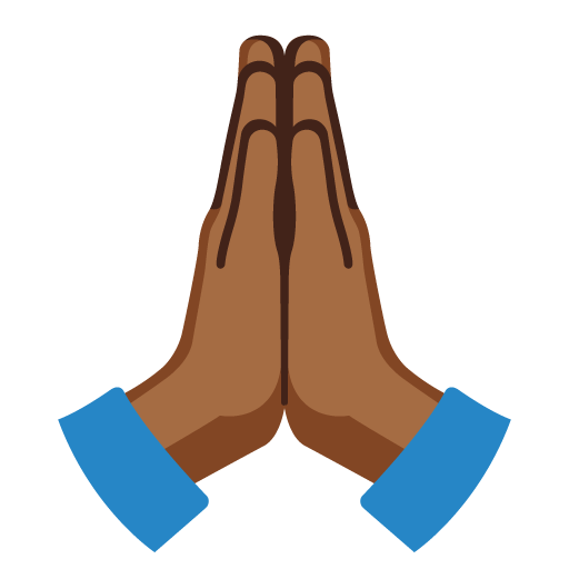 Mãos Juntas: Pele Morena Escura para Google 17.0