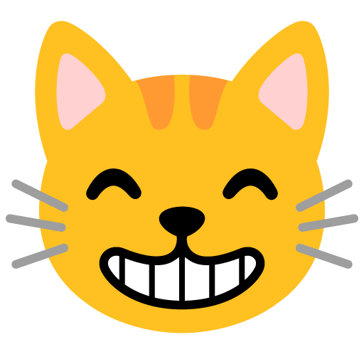 Rosto De Gato Sorrindo Com Olhos Sorridentes para Google 17.0