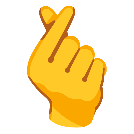 Hand with Index Finger and Thumb Crossed for Google 17.0