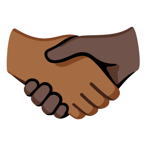 Aperto de mão: Tom de Pele Média-escura, Tom de Pele Escura para Google 17.0