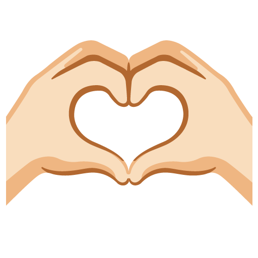 Mãos Em Coração: Pele Clara para Google 17.0