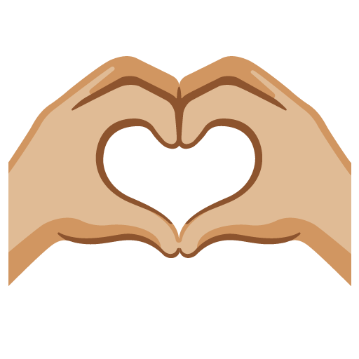 Mãos Em Coração: Pele Morena Clara para Google 17.0