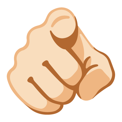 Index Pointing at the Viewer: Light Skin Tone for Google 17.0