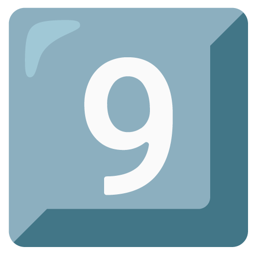 Keycap Digit Nine para Google 17.0