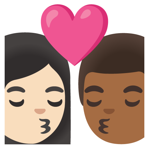 Поцілунок: жінка чоловік Дуже світлий тон шкіри темний тон шкіри для Google 17.0
