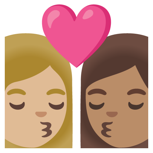 Beijo: Mulher, Mulher, Pele Morena Clara, Pele Morena para Google 17.0