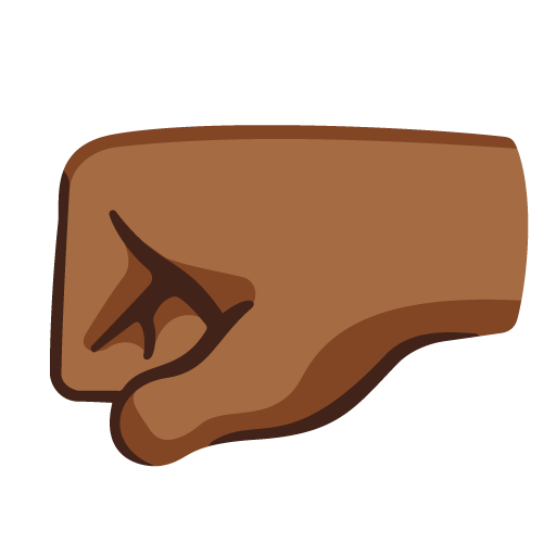 Punho Esquerdo: Pele Morena Escura para Google 17.0