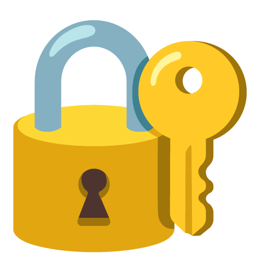 Gembok terkunci dengan kunci untuk Google 17.0