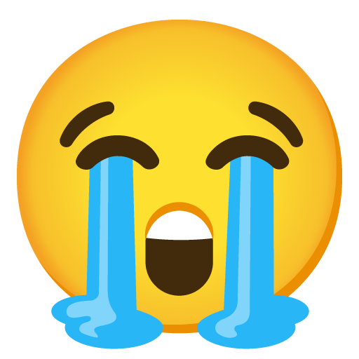 Rosto Chorando Aos Berros para Google 17.0