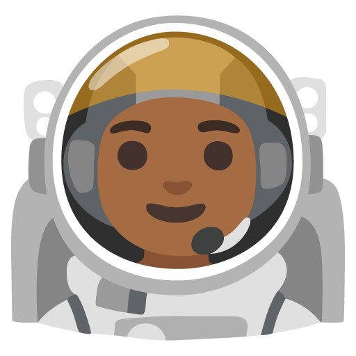 Astronauta Homem: Pele Morena Escura para Google 17.0