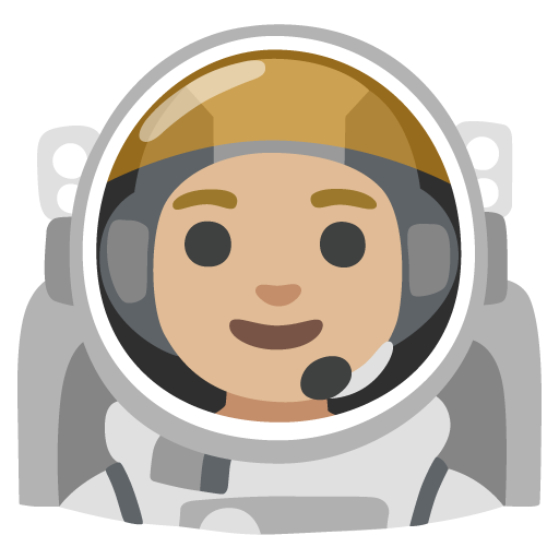 Astronauta Homem: Pele Morena Clara para Google 17.0