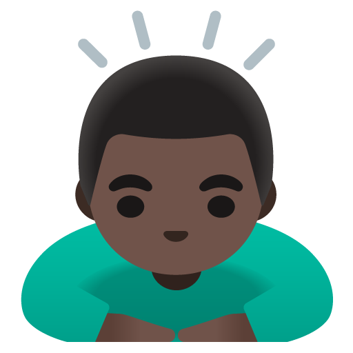 Lelaki menunduk: ton kulit gelap untuk Google 17.0