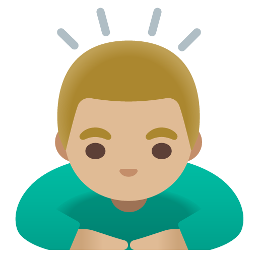 Lelaki menunduk: ton kulit sederhana cerah untuk Google 17.0