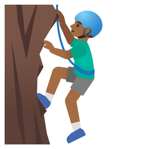Homem Escalando: Pele Morena Escura para Google 17.0