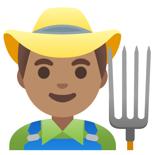 Чоловік-фермер: середній тон шкіри для Google 17.0