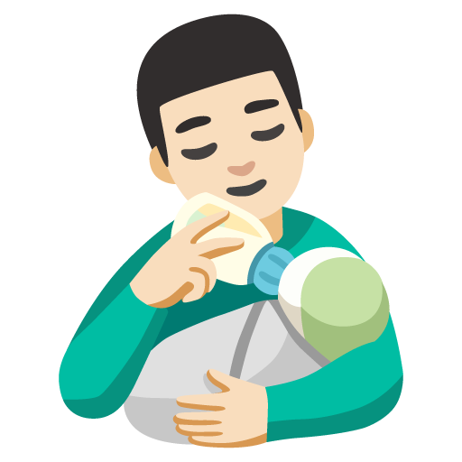 Homem Alimentando Bebê: Pele Clara para Google 17.0