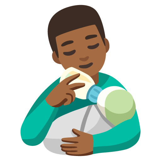 Homem Alimentando Bebê: Pele Morena Escura para Google 17.0