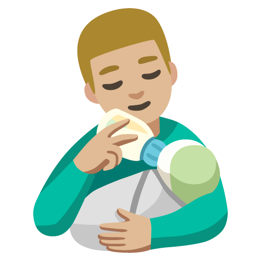 Кормящий мужчина: светлый тон кожи для Google 17.0