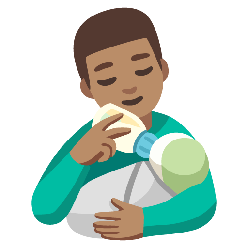 Homem Alimentando Bebê: Pele Morena para Google 17.0