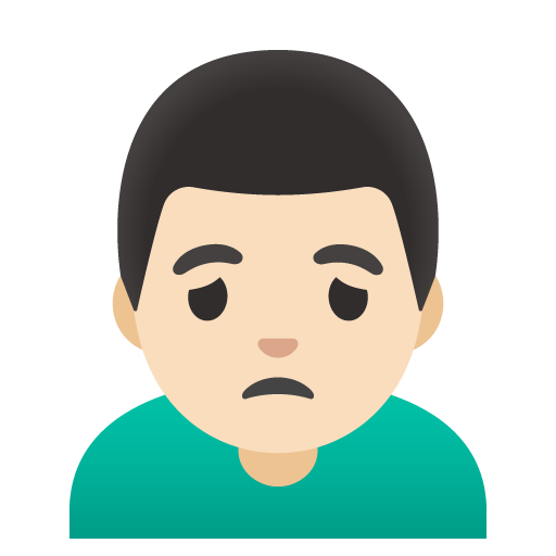 Homem Franzindo A Sobrancelha: Pele Clara para Google 17.0