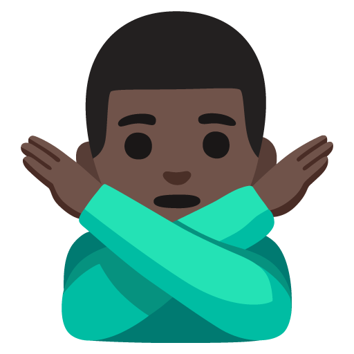 Homem Fazendo Gesto De “Não”: Pele Escura para Google 17.0