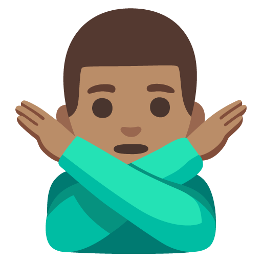Homem Fazendo Gesto De “Não”: Pele Morena para Google 17.0