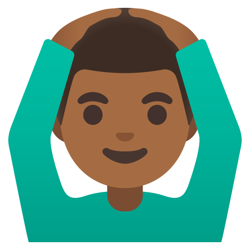 Homem Fazendo Gesto De “Ok”: Pele Morena Escura para Google 17.0