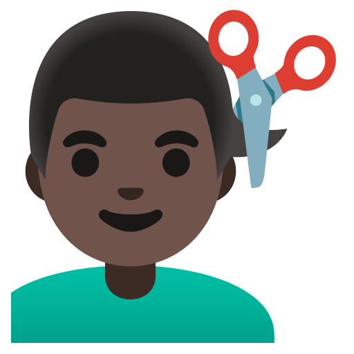 Homem Cortando O Cabelo: Pele Escura para Google 17.0