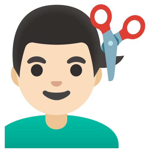 Homem Cortando O Cabelo: Pele Clara para Google 17.0